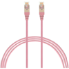 3m Cat6a RJ45 S/FTP Thin LSZH 30 AWG Network Cable. Pink