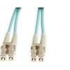 25m LC-LC OM4 Multimode Fibre Optic Patch Cable: Aqua
