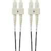 5m SC-SC OM4 Multimode Fibre Optic Patch Cable: Black