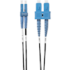 1m LC-SC OS1 / OS2 Singlemode Fibre Optic Cable: Black