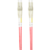 5m LC-LC OM4 Multimode Fibre Optic Patch Cable: Red