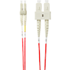 3m LC-SC OM4 Multimode Fibre Optic Patch Cable: Red