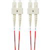5m SC-SC OM4 Multimode Fibre Optic Patch Cable: Red