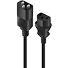 ALOGIC 2m IEC C13 to IEC C14 Computer Power Extension Cord - Male to Female - Black
