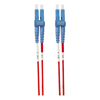 10m LC-LC OS1 / OS2 Singlemode Fibre Optic Cable: Red