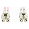 1m LC-LC OS1 / OS2 Singlemode Fibre Optic Cable: Salmon Pink