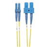 20m LC-SC OS1 / OS2 Singlemode Fibre Optic Cable : Yellow