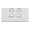4C | Elegant Wall Switch 4 Gang 250V 16A - Horizontal