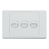 4C | Ultima 3 Gang Switch 250V 16AX - Horizontal