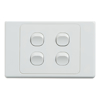 4C | Ultima 4 Gang Switch 250V 16AX - Horizontal