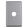 4C | Elegant 1 Gang Aluminium Plate - Silver Matte