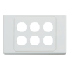 4C | Ultima 6 Gang Switch Cover - White