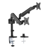Brateck Dual Monitors Heavy-Duty Aluminum Gas Spring Monitor Arm Fit Most 17''-32'' Up to 12kg per screen VESA 75x75/100x100