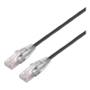 BluPeak 1M Ultra Thin Cat6a UTP LAN Cable - Black (Lifetime Warranty)