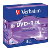 Verbatim 43541, DVD+R, DL, 8.5GB, 8X, 5 Pack