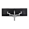 Atdec AWM Dual Monitor arm solution - 460mm articulating arms - 400mm Post - Grommet clamp - Silver