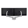 Atdec AWM Dual Monitor Mount solution on a 135mm Post - Grommet Clamp - Silver
