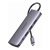 UGREEN USB-C To 3*USB 3.0 A+HDMI+VGA+RJ45 Gigabit+SD/TF+AUX3.5mm+PD Converter Gray with PD 80133
