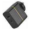 OtterBox Fast Charge Dual Port Wall Charger USB-C and USB-A 30W (Type I) - Black Shimmer