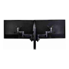Atdec AWM Dual monitor arm solution - 460mm articulating arms - 400mm post - Grommet clamp - black
