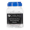 Cat 6 8 Position RJ45 One-Piece Modular Crimp Plug | Solid | 100 Pack