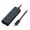 mbeat USB-C to 4-Port 3.0 Hub - Black