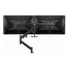 Atdec AWM Single Arm - Dual Rail - up to 2x 27" wide screens - <16kg - Grommet Clamp - Black
