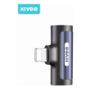 KIVEE AD10 Lightning to 3.5mm Audio + Charging Adapter Black