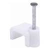 4C | Cable Clip Flat White 14mm (4.0mm2 Twin+Earth) - 250 pack