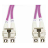 1.5m LC-LC OM4 Multimode Fibre Optic Patch Cable: Erika Violet