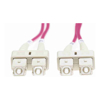 10m SC-SC OM4 Multimode Fibre Optic Patch Cable: Erika Violet