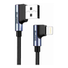 8Ware Premium 1m Apple Certified 90 Degree Angle USB Lightning Data Sync Fast Charging Cable for iPhone X XS XR Max 8 7 6 iPad Air Mini iPod Retail