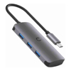 Cygnett Unite SlimMate USB-C Hub - Black (CY3316HUBC3), 100W USB-C PD Pass-through Port, 3x USB-A 3.0 Ports, High-Speed Data Transfer
