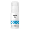 CANON GI61C CYAN INK BOTTLE FOR G3620 G3625 G3660 - 7.7K PAGE YIELD