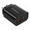 Simplecom CU220 Dual Port PD 20W Fast Wall Charger USB-C + USB-A for Phone Tablet