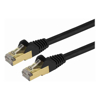 STARTECH.COM 1M CAT6A ETHERNET CABLE - 10GBE STP SNAGLESS 100W POE BLACK Lifetime WARR