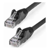 1m CAT6 Ethernet Cable - LSZH (Low Smoke Zero Halogen) - 10 Gigabit 650MHz 100W PoE RJ45 UTP Network Patch Cord Snagless with Strain Relief - Black CAT 6 ETL Verified (N6LPATCH1MBK)