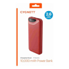 Cygnett ChargeUp Boost 3rd Gen 10K mAh Power Bank - Red (CY4343PBCHE), 1x USB-C(15W),2x USB-A(12W), 15cm USB-C Cable,Digital Display,Total Output 15W