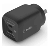 BELKIN 2 PORT WALL CHARGER, 65W USB-C GaN (2) FAST CHARGING, BLACK, 2YR WITH $2500