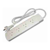 White 4 Outlet Powerboard | 1m Lead