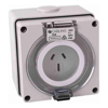 4C | Socket Outlet 3Flat Pin IP66 250V 15A