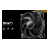 Antec Storm 120mm T3 PWM FDB Fan, High Airflow 80.47 CFM, Air Pressure 2.7, Noise Level 36.99. Woven Cable, PMW Daisy Chain design, 3 Yrs Warranty