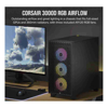 Corsair Carbide Series 3000D RGB Solid Steel Front ATX Tempered Glass Black, 3x AR120 RGB Fans  Adapter pre-installed. USB 3.0 x 2, Audio I/O. Case