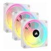 CORSAIR QX RGB Series, iCUE LINK QX120 RGB WHITE, 120mm Magnetic Dome RGB Fan, Starter Kit