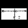 Brateck Triple-Monitor Steel Articulating Monitor Mount Fit Most 17"-27" Monitor Up to 9KG VESA 75x75,100x100(Black)