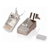 8P8C CAT6A Fully Shielded Modular Crimp Plug for 22AWG~23AWG Wire (Solid / Stranded) - Pack of 10