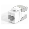 Serveredge Universal Cat6A UTP RJ45 Modular Keystone Jack - QUICK TOOL Compatible - White - Pack of 10