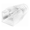 RJ45 Cat6A Clear Strain Relief Boot(7mm OD): Bag of 10