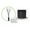 Serveredge CAT6A 305m Jelly Filled Outdoor Network Cable - UTP Solid Jelly Filled PE 23AWG - BLACK