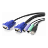 Serveredge 1.8m 3-in-1 KVM Cable - PS2USB & VGA - Suitable for Serveredge KVM's